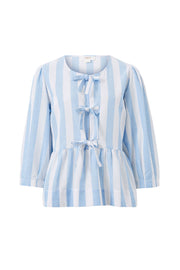 The tie top blue/ white stripe