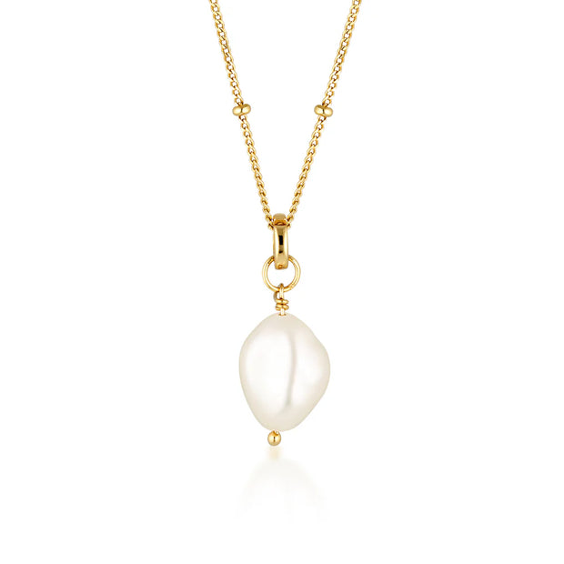 CELINE PEARL NECKLACE | GOLD