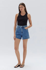 Vintage Denim Short - Dark Stone