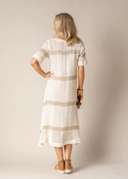 Xanthe Linen Dress - Cream