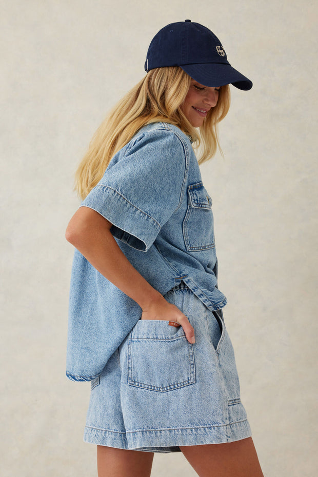 Relaxed Everyday Short - Vintage Blue Denim